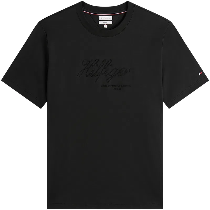 Футболка с круглым вырезом Tommy Hilfiger черная