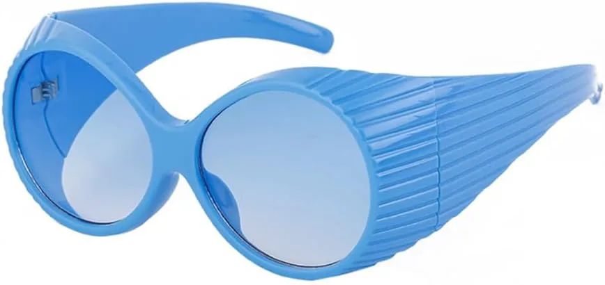 

Большие круглые солнцезащитные очки в стиле стимпанк для женщин, ретро-очки с обтекаемой формой, солнцезащитные очки в стиле панк с крупной оправой HDUBFY, 7