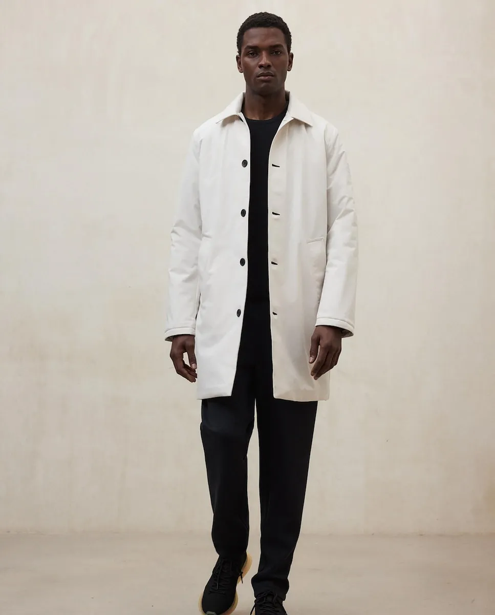 

Мужское пальто с застежкой на пуговицы и воротником-рубашкой Ecoalf, бежевый