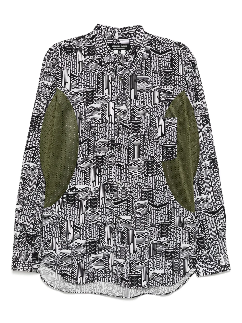 

Рубашка с абстрактным узором Comme des Garçons Homme Deux, черный