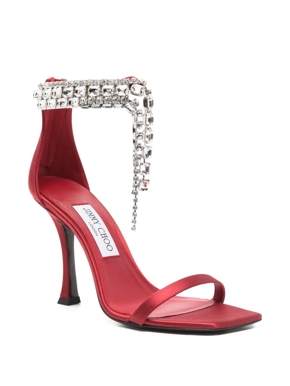 Сандалии Verity 100 мм, украшенные кристаллами JIMMY CHOO, розовый — фото 2