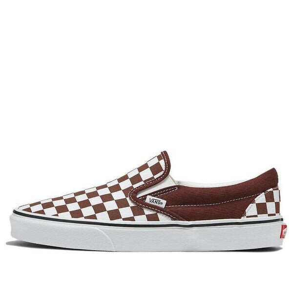 

Кроссовки classic slip-on 'color theory checkerboard - bitter chocolate' Vans, коричневый