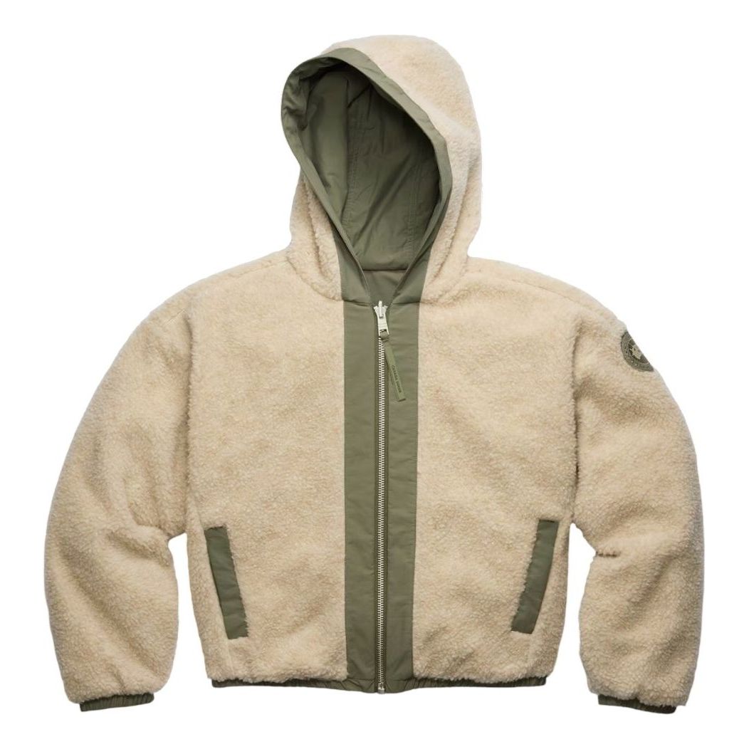 

(WMNS) Двусторонняя флисовая куртка-бомбер Canada Goose Alberni 'Светло-бежевый, дымчато-шалфейный'