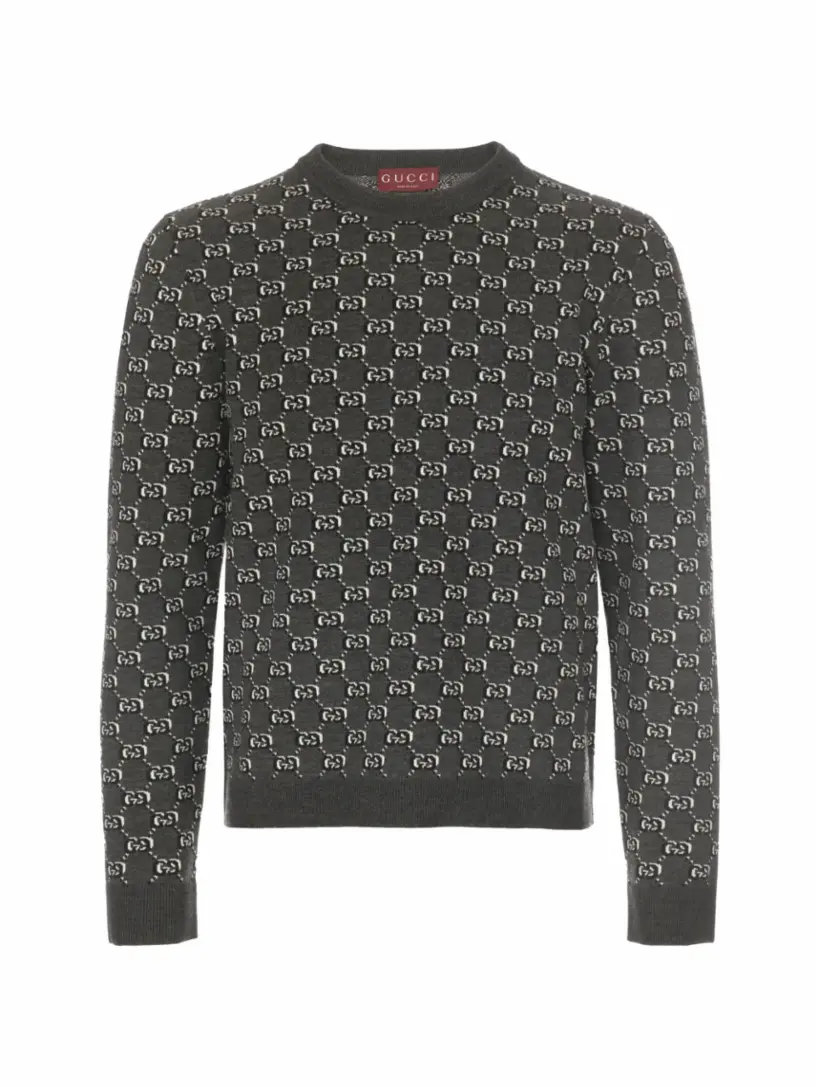 

Шерстяной джемпер GG Shadow Gucci, серый