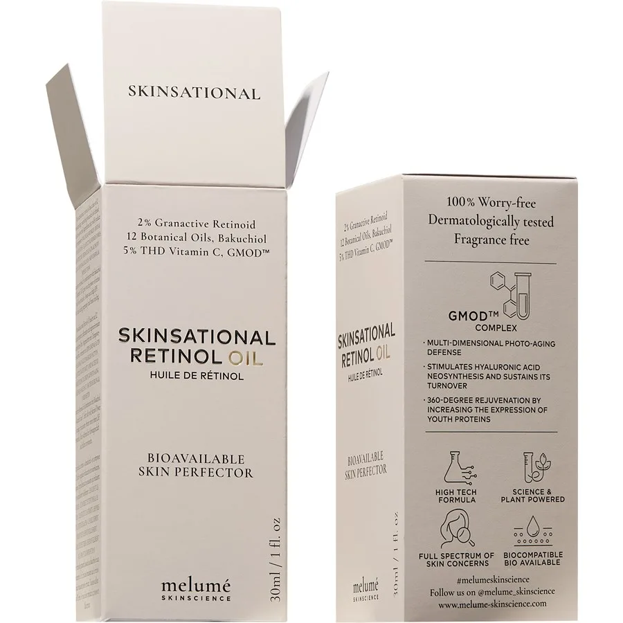 Масло для лица Skinsational с ретинолом Melume Skinscience, 30 мл — фото 2