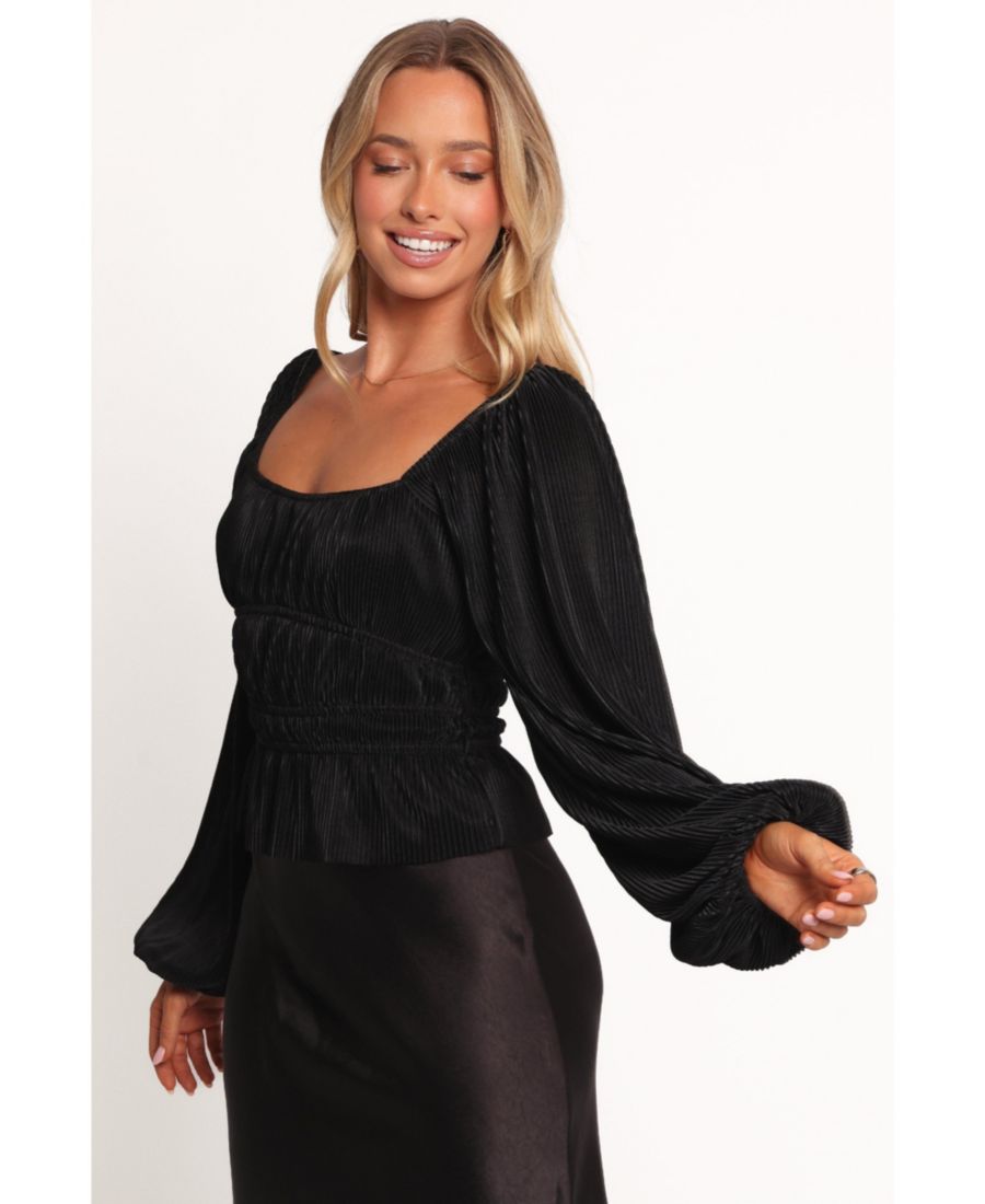 

Женский плиссированный топ Ceppia Petal and Pup, Black