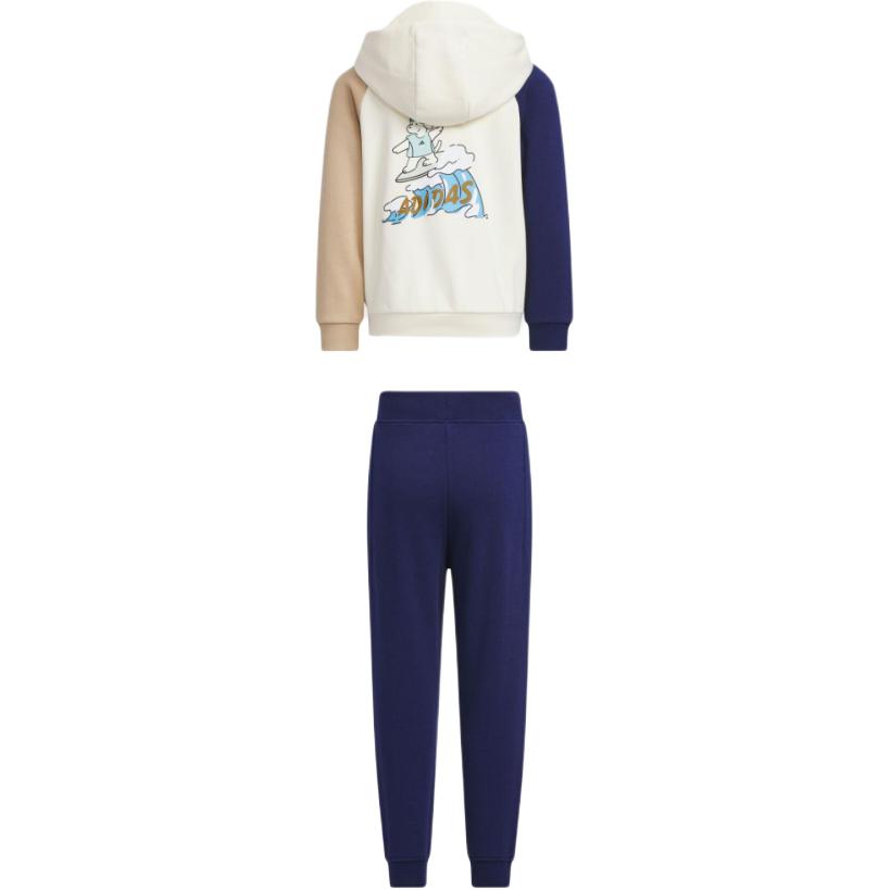 Детский спортивный комплект Casual Sportswear LK GFX FZHD из 2 предметов Adidas, белый/синий — фото 2