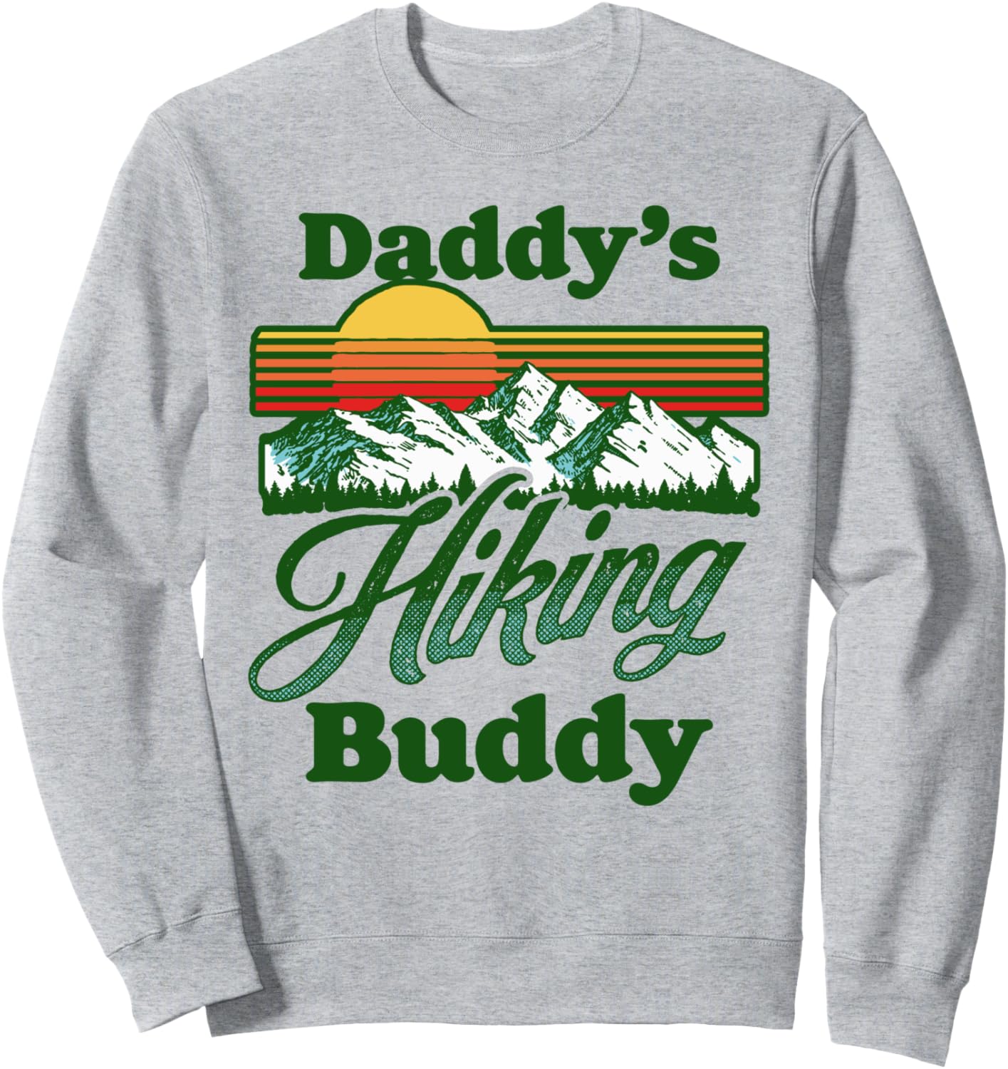 

Папин друг по походам, веселая природа, папины походы на природу, толстовка в стиле 80-х с горным принтом The Robot Ranger - Fun Apparel & Gifts, серый