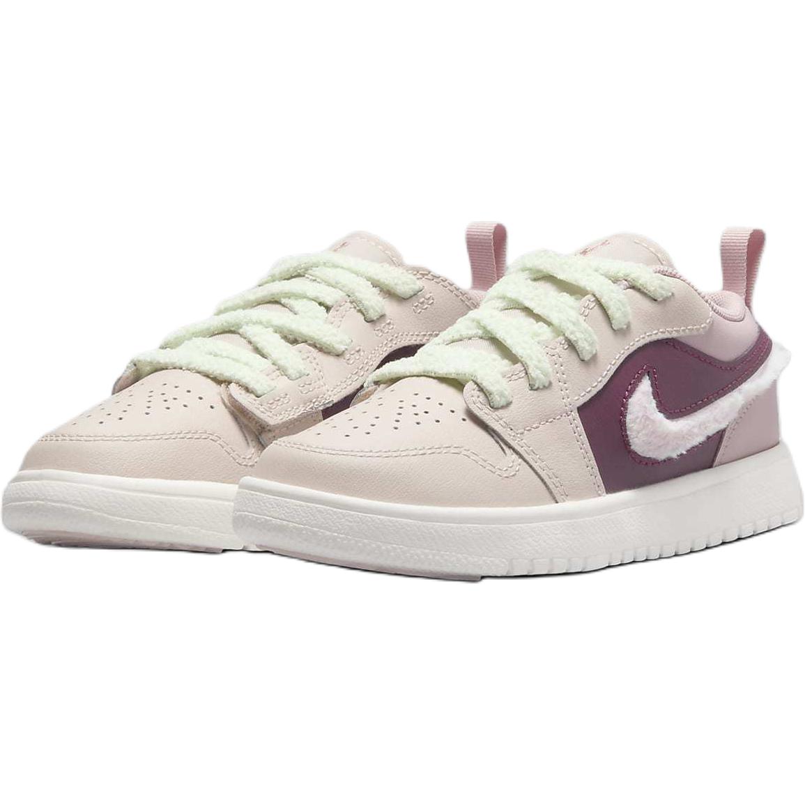 Детские повседневные кроссовки Jordan Air 1 Pink/Umber/Beige с противоскользящей подошвой и износостойким покрытием — фото 3