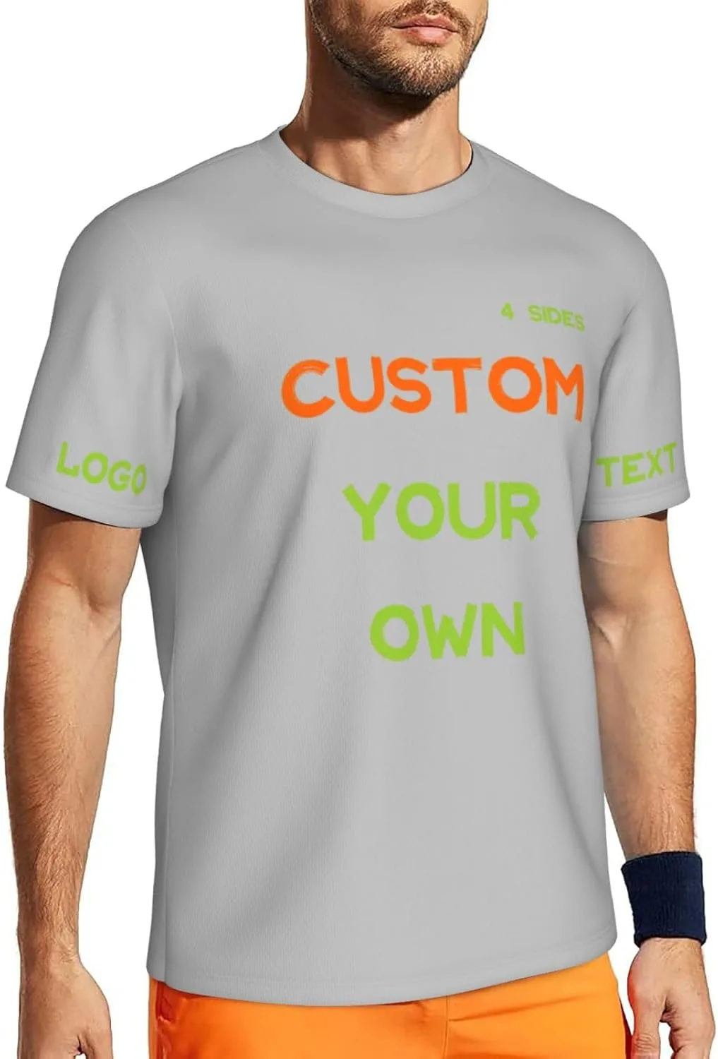 Футболка Custom с принтом на 4 сторонах для мужчин — фото 2