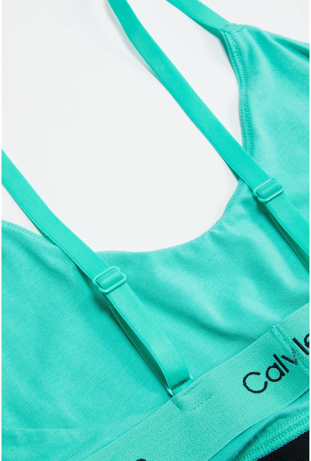 Calvin Klein Plus Size 1996 Cotton Unline Bralette (FF), Fresh Peppermint — фото 2