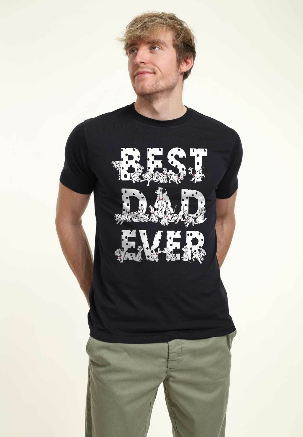 

Футболка с принтом 101 DALMATIANS PONGO BEST DAD EVER UNISEX Disney, темно-синий