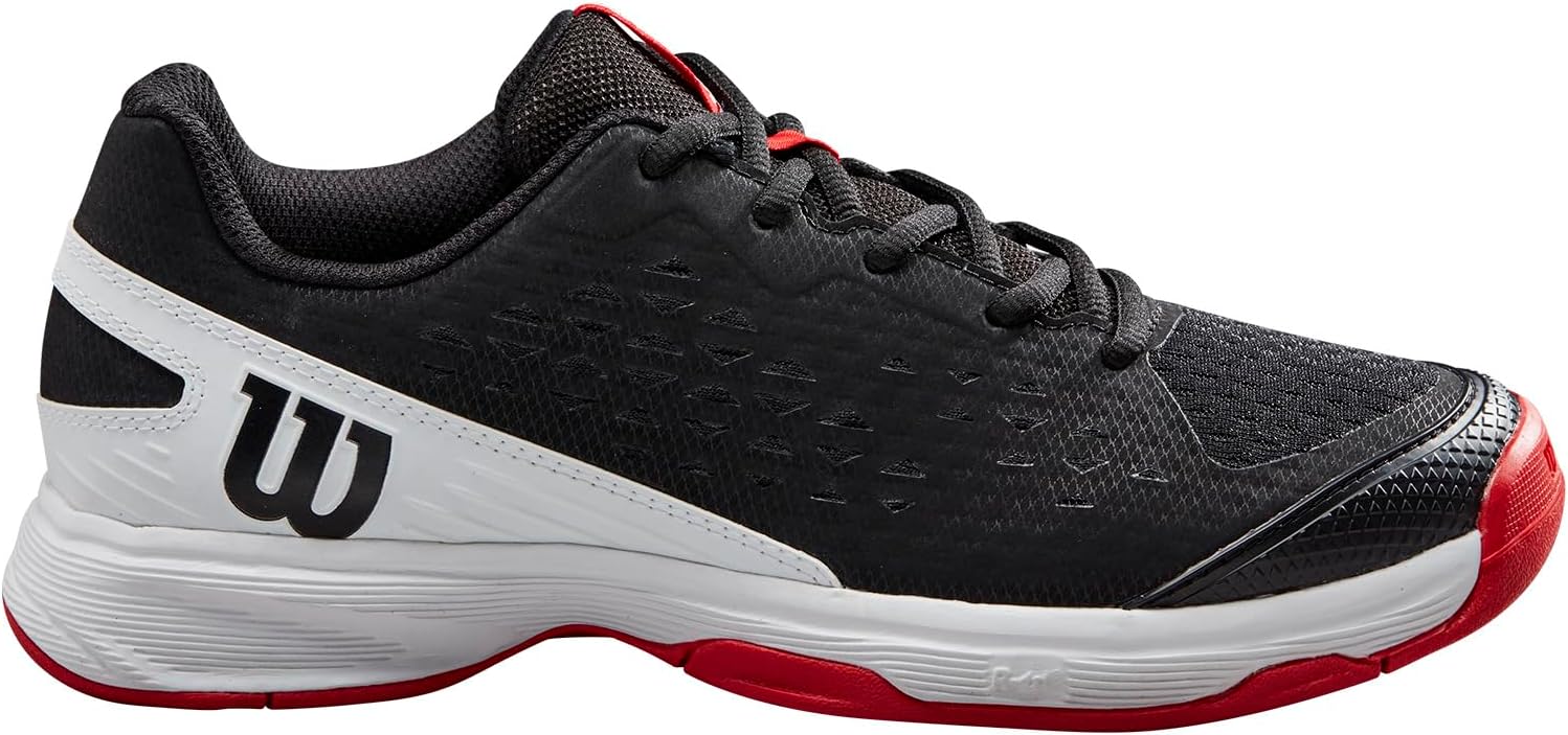 Кроссовки Wilson Unisex-Child Rush Pro Junior, белый/черный/красный — фото 2