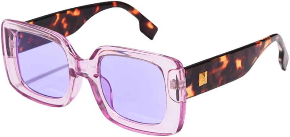 

Женские солнцезащитные очки для велоспорта, роскошные, для путешествий, прямоугольные, модные, ретро, ​​маленькие, с защитой от УФ-излучения UV400 LVTFCO, Clear Purple