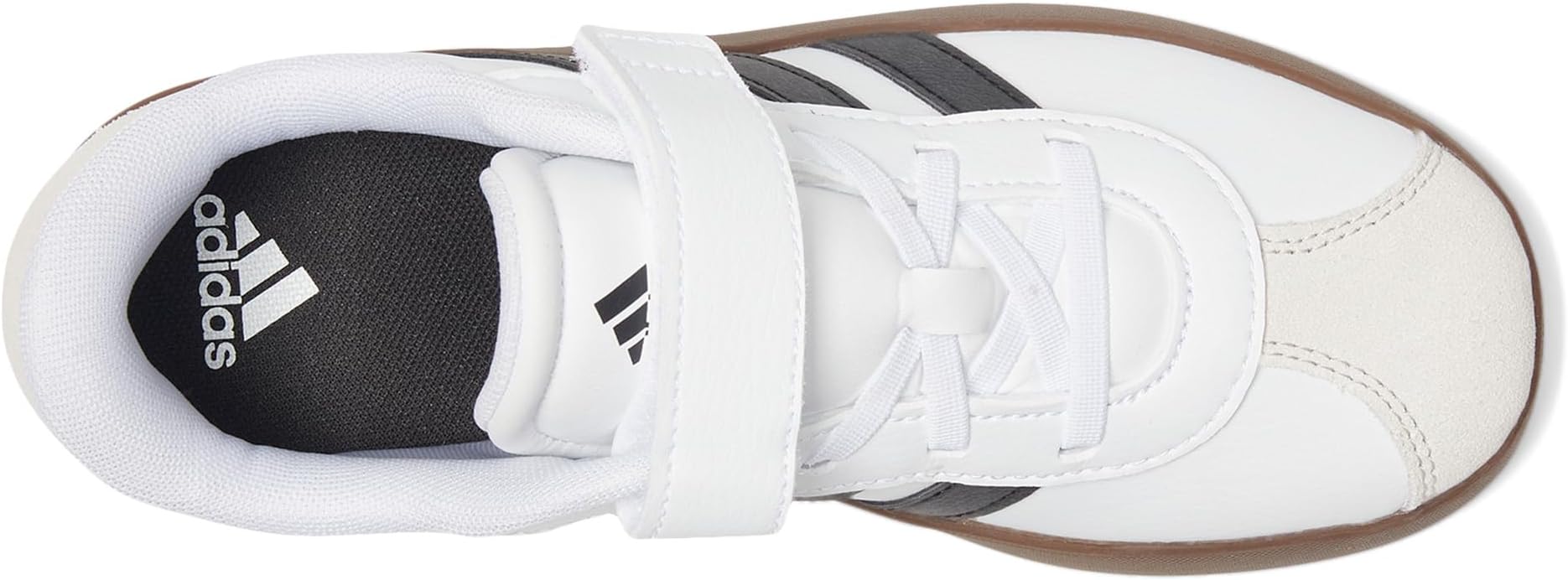 Кроссовки adidas Kids VL Court 3.0 Elastic Lace, цвет White/Black/Grey — фото 2