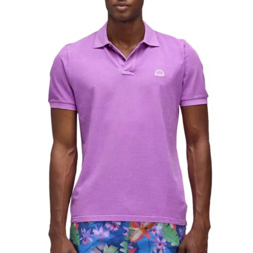 

Поло с коротким рукавом Sundek Polo grover, фиолетовый