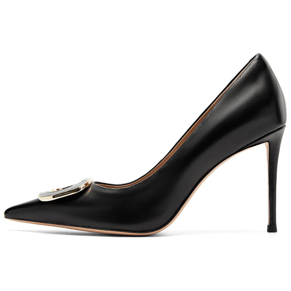 Туфли на тонком каблуке, высокие, 9 см, женские NINE WEST, Black