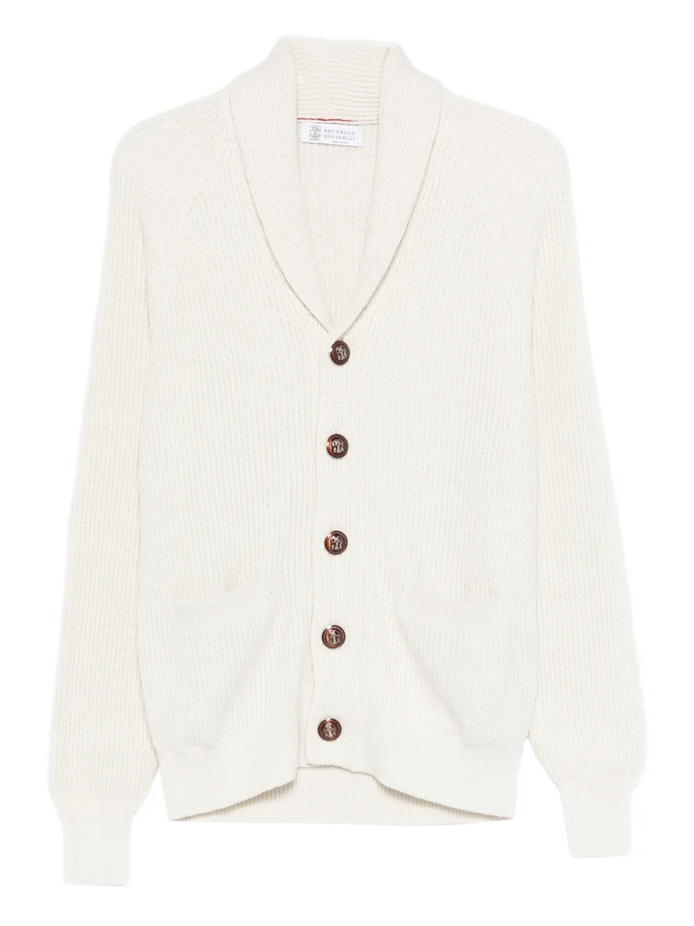 

Кардиган в рубчик Brunello Cucinelli, нейтральный