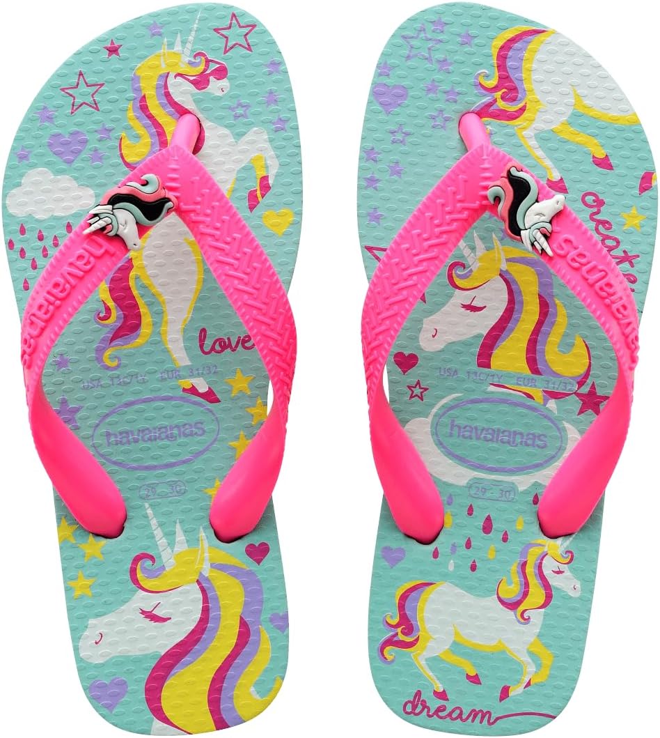 Вьетнамки Havaianas Unisex-Child Slim Pets, синий/розовый