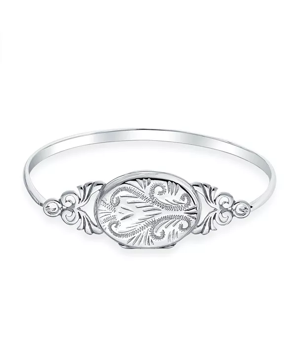 

Серебряный браслет-медальон для фотографий на память Bling Jewelry, silver