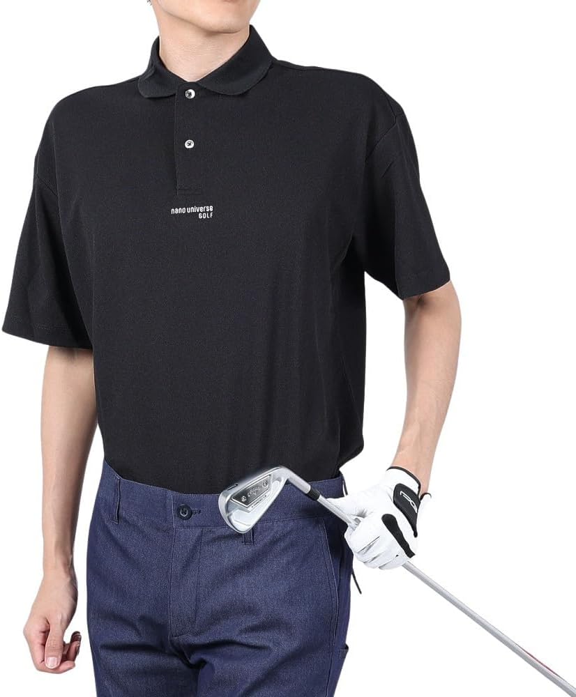 

Мужская поло-рубашка с коротким рукавом Nano Universe Golf 030-4160102 (быстросохнущая: впитывающая и быстросохнущая) / для гольфа, черный