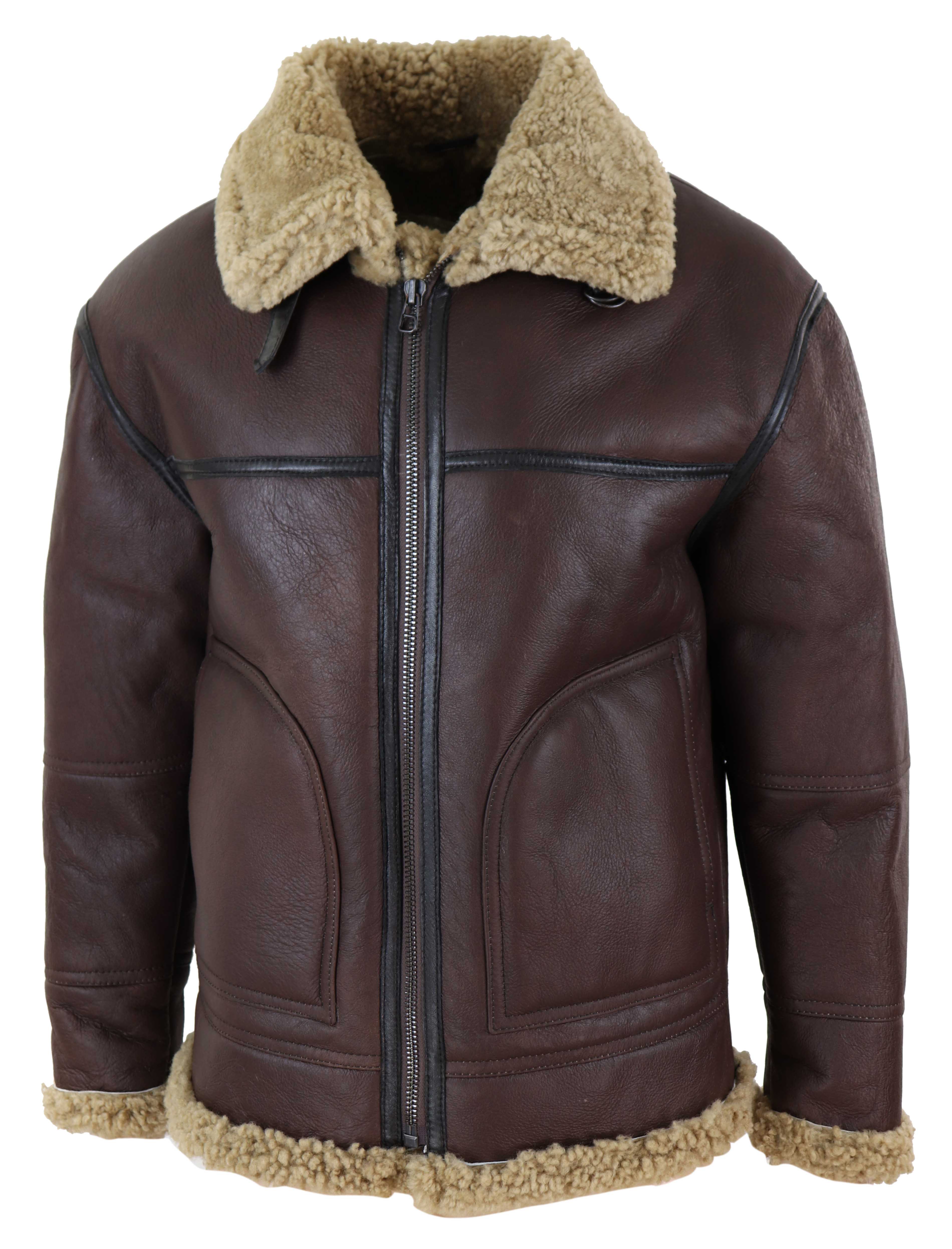 

Куртка-бомбер из овчины Aviator TruClothing, коричневый