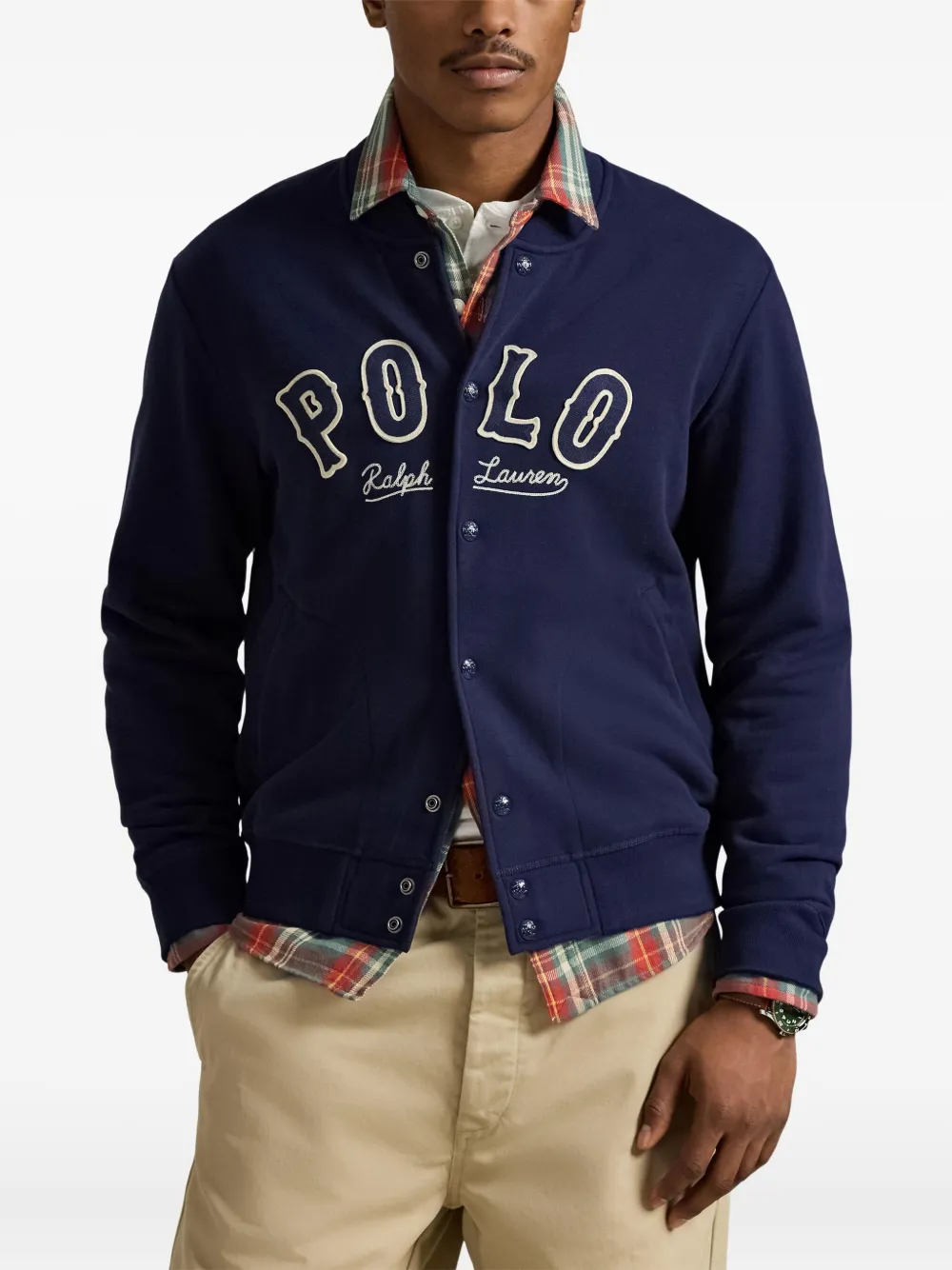 Толстовка на кнопках Polo Ralph Lauren, синий — фото 3