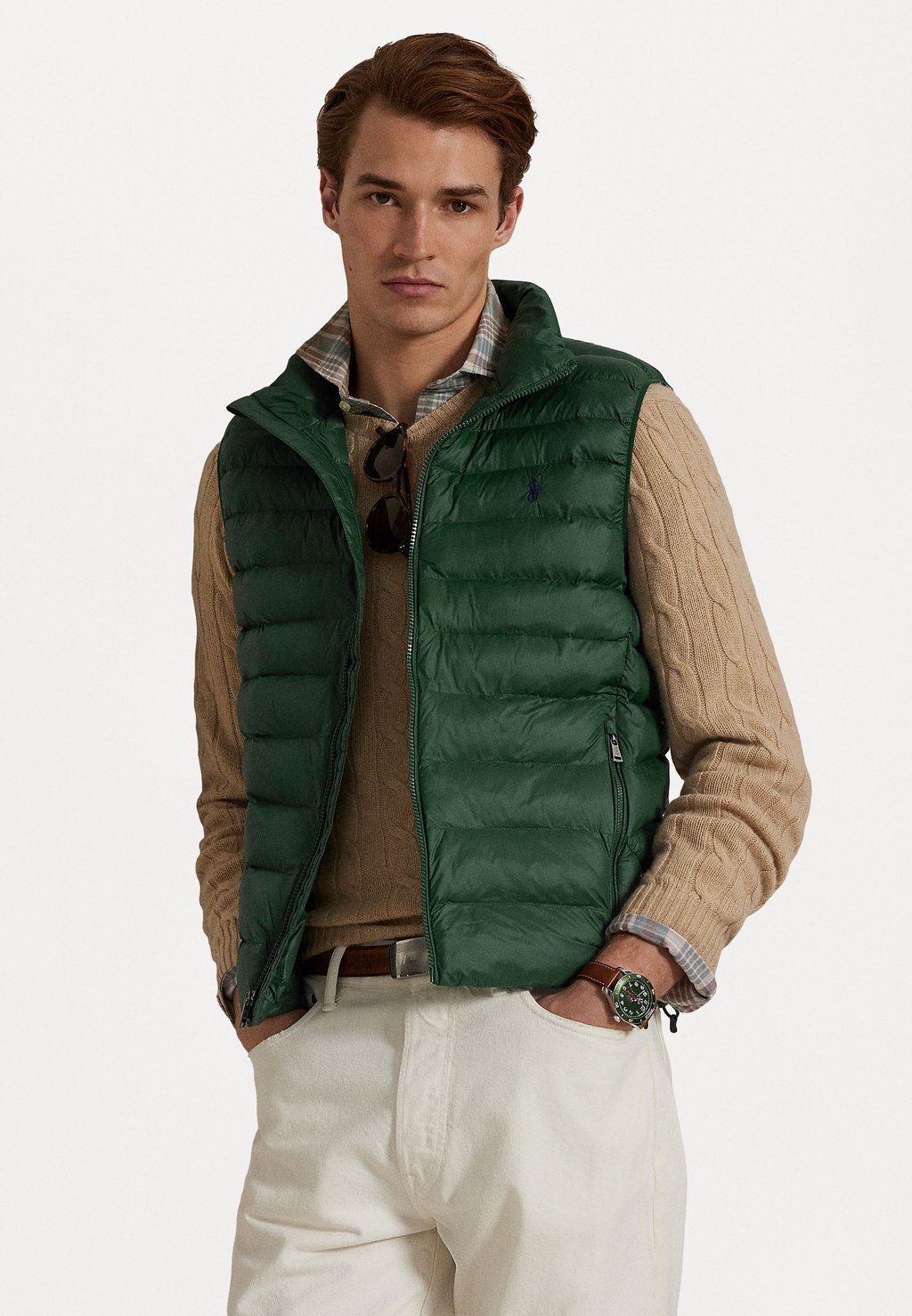 

Жилет THE COLDEN PACKABLE GILET Polo Ralph Lauren, зеленый