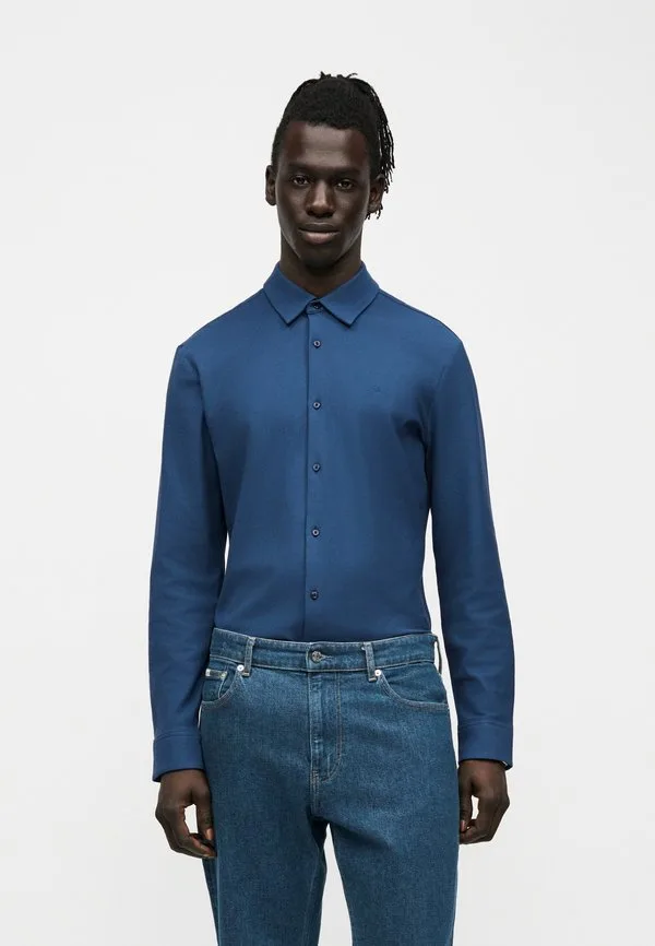 Повседневная облегающая рубашка Calvin Klein, Dark Denim — фото 3