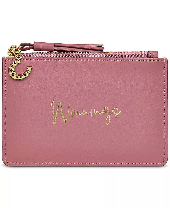 

Кожаный кошелек Kentucky Derby на молнии для монет Radley London, розовый