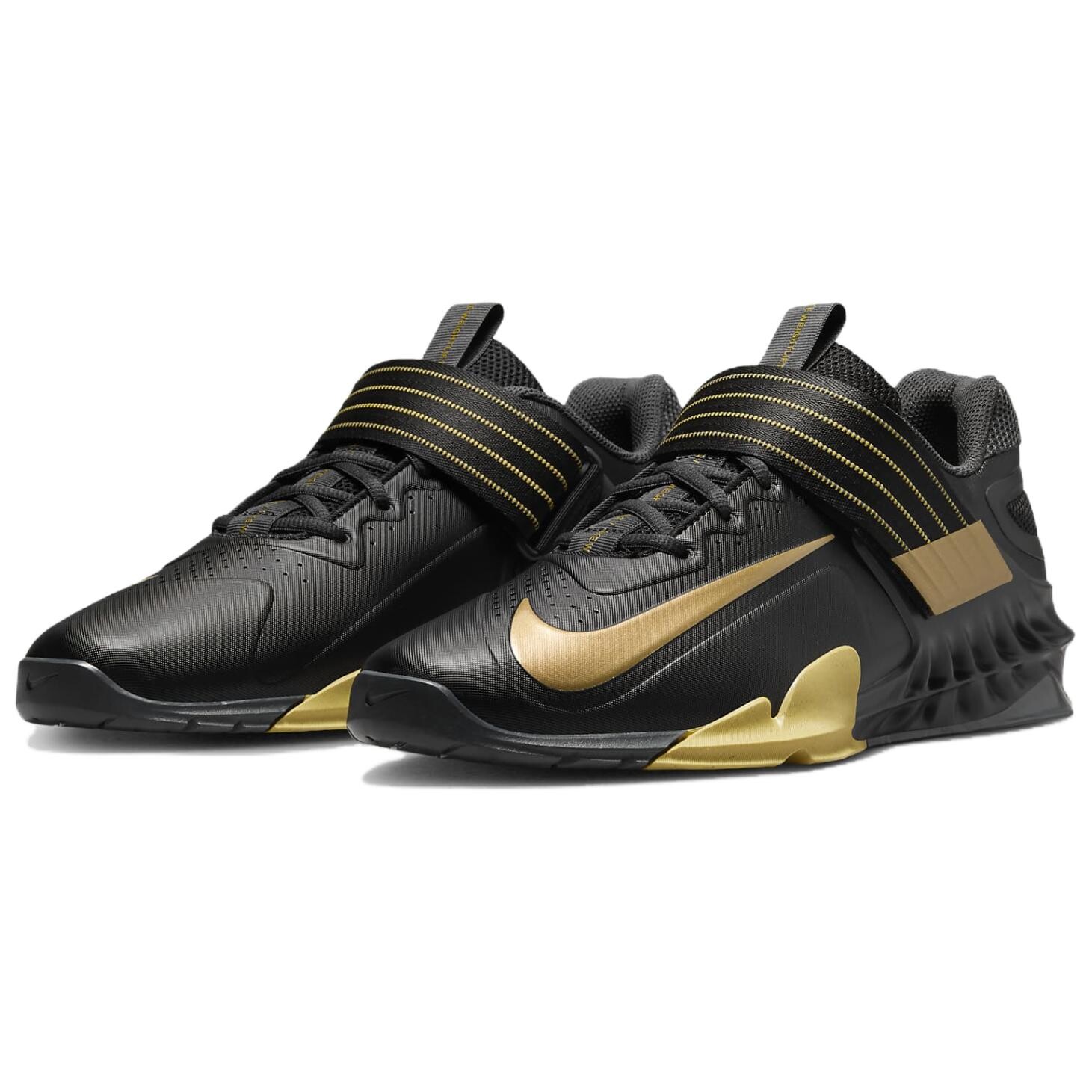 Кроссовки Nike Savaleos Training Shoes Men Low-top Black/Anthracite/Infinite Gold/Metallic Gold, черный — фото 3