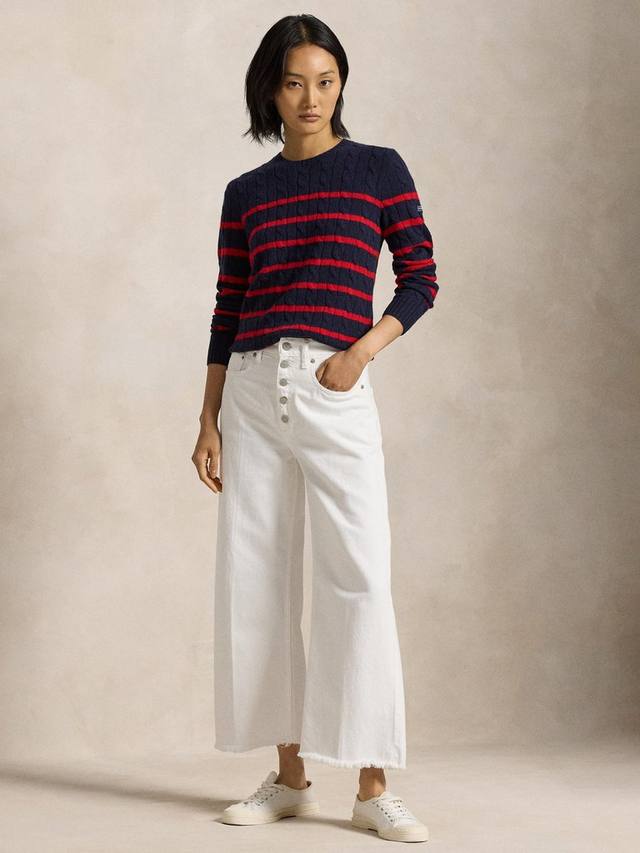 

Джемпер julianna из шерсти и кашемира в полоску Ralph Lauren, цвет Navy/Red
