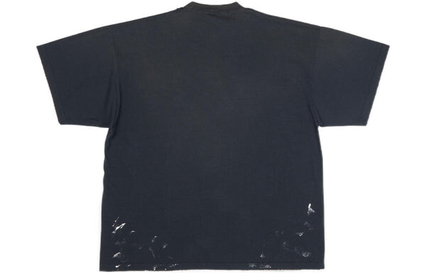 Футболка metallica short sleeve t-shirt oversized fit 'black orange' Balenciaga, черный — фото 2