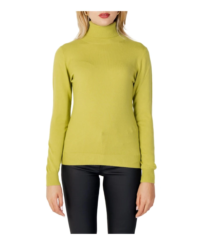 

Зеленый вязаный свитер с высоким воротником Sandro Ferrone, зеленый