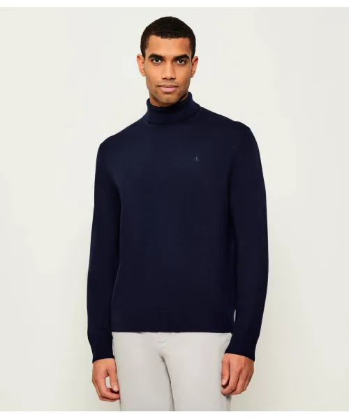 

Шерстяная водолазка Regular fit Calvin Klein, синий