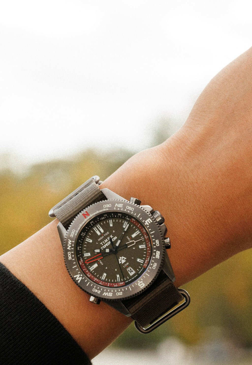 

Часы QUARTZ EXPEDITION TIDE COMPASS Timex, зеленый