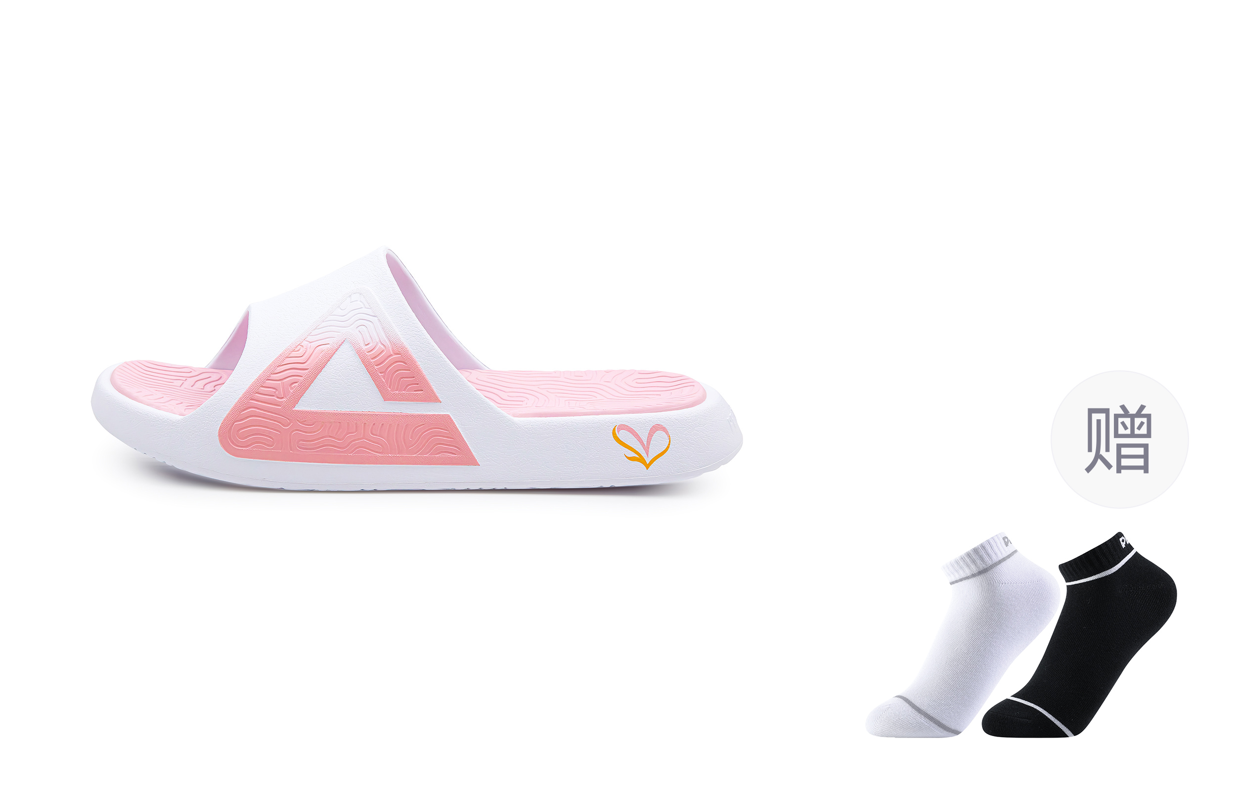 

Сланцы Tai Ji 10 Quiet Slip Resistant Abrasion Resistant Unisex PEAK, белый розовый set