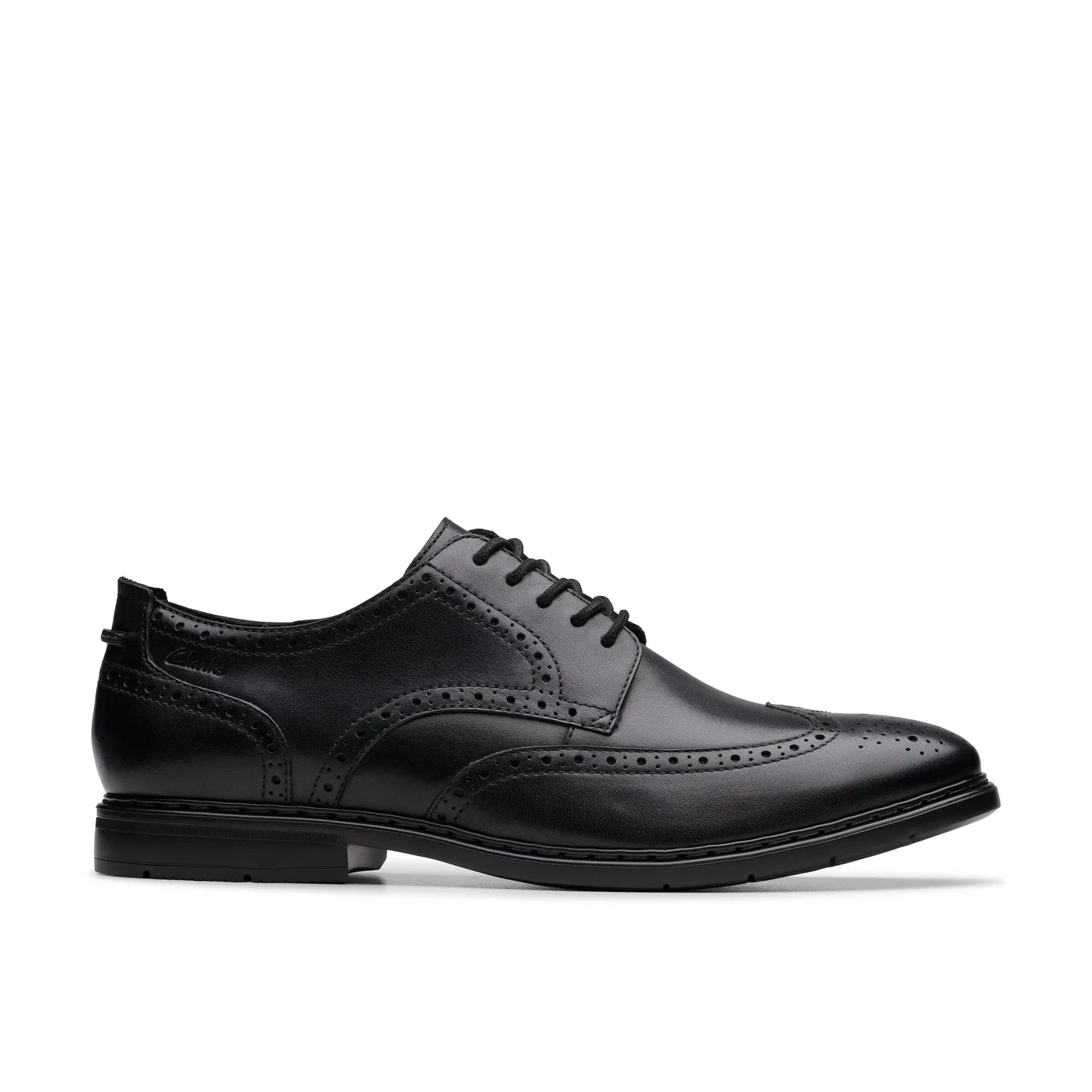 Броги мужские кожаные Clarks, черный