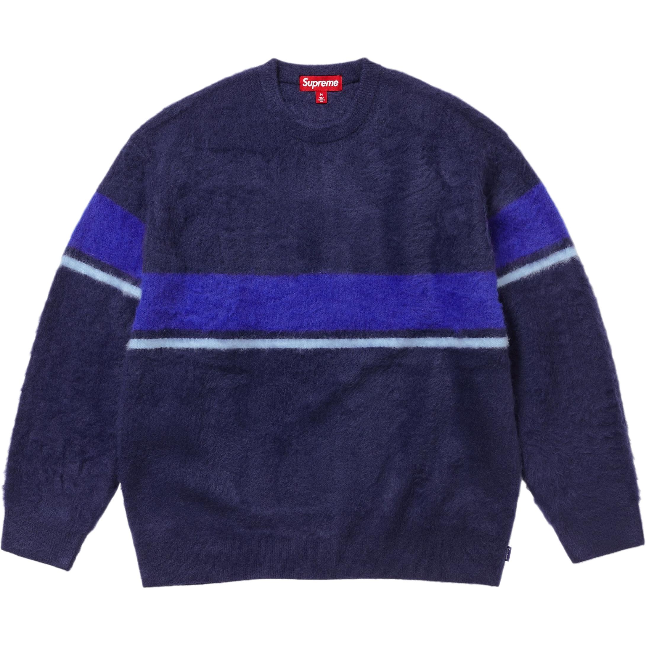 FW25 WEEK5 Brushed Stripe Sweater Unisex Supreme, черный — фото 2