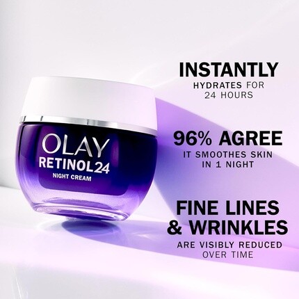 Крем для лица Olay — Retinol 24 Ночной увлажняющий с антиоксидантом и витамином Е, 50 мл — фото 3