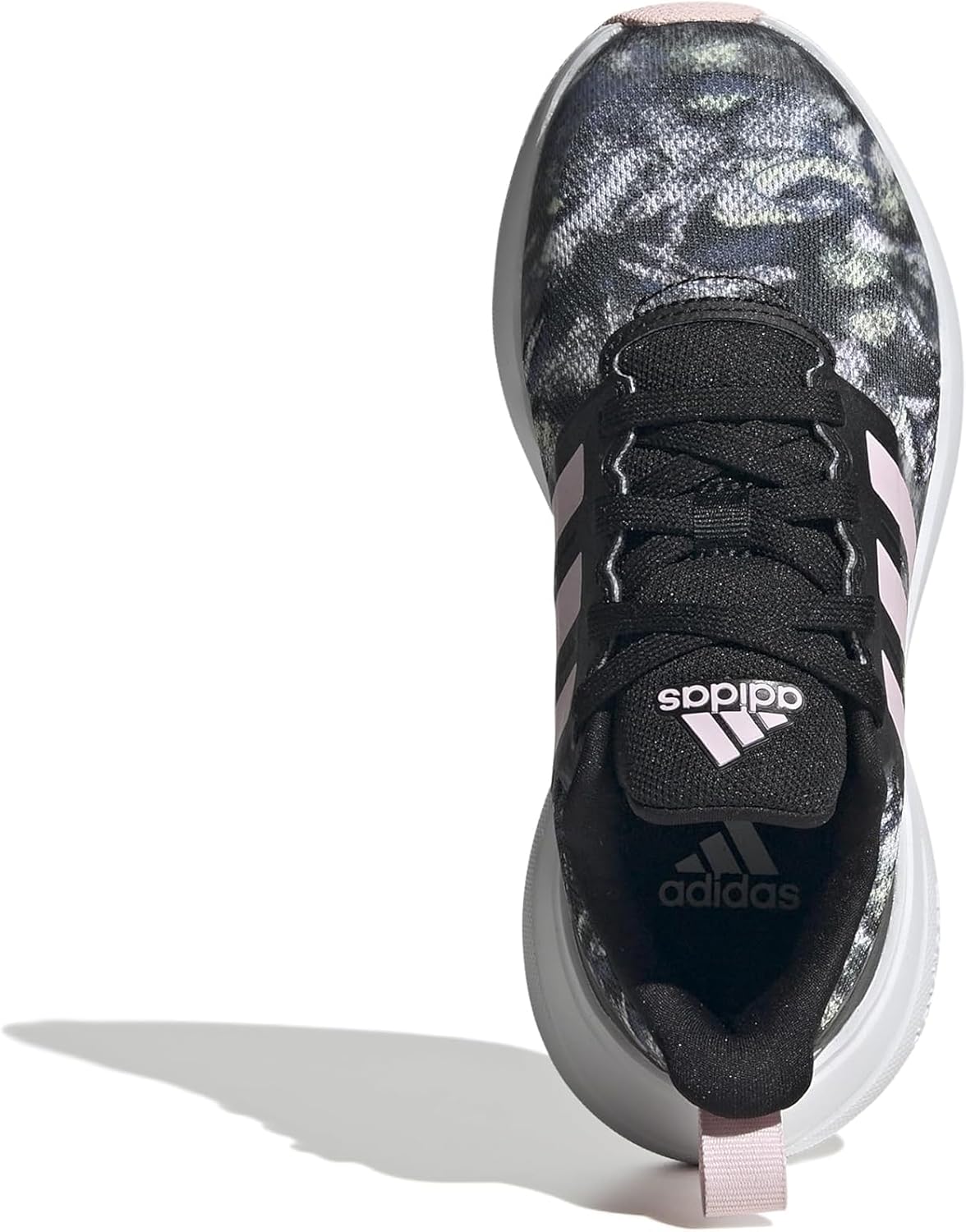 Кроссовки Adidas Unisex-Child Fortarun 2.0 для бега, белый/черный/розовый — фото 2