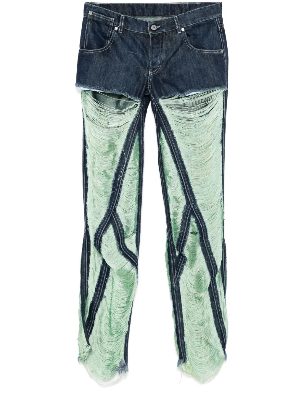 

Джинсы с прорезями OFF-WHITE, синий
