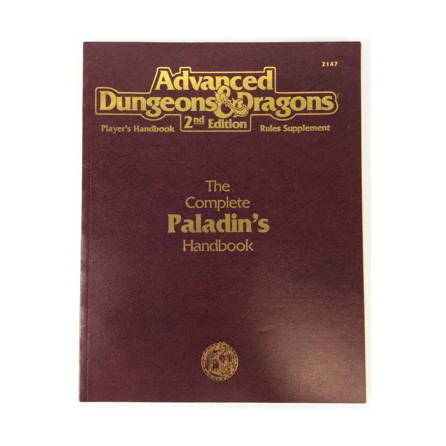 

Complete Paladin's Handbook (2nd Printing), Advanced Dungeons & Dragons (2nd Edition) - Player's Guides & Books, мягкая обложка