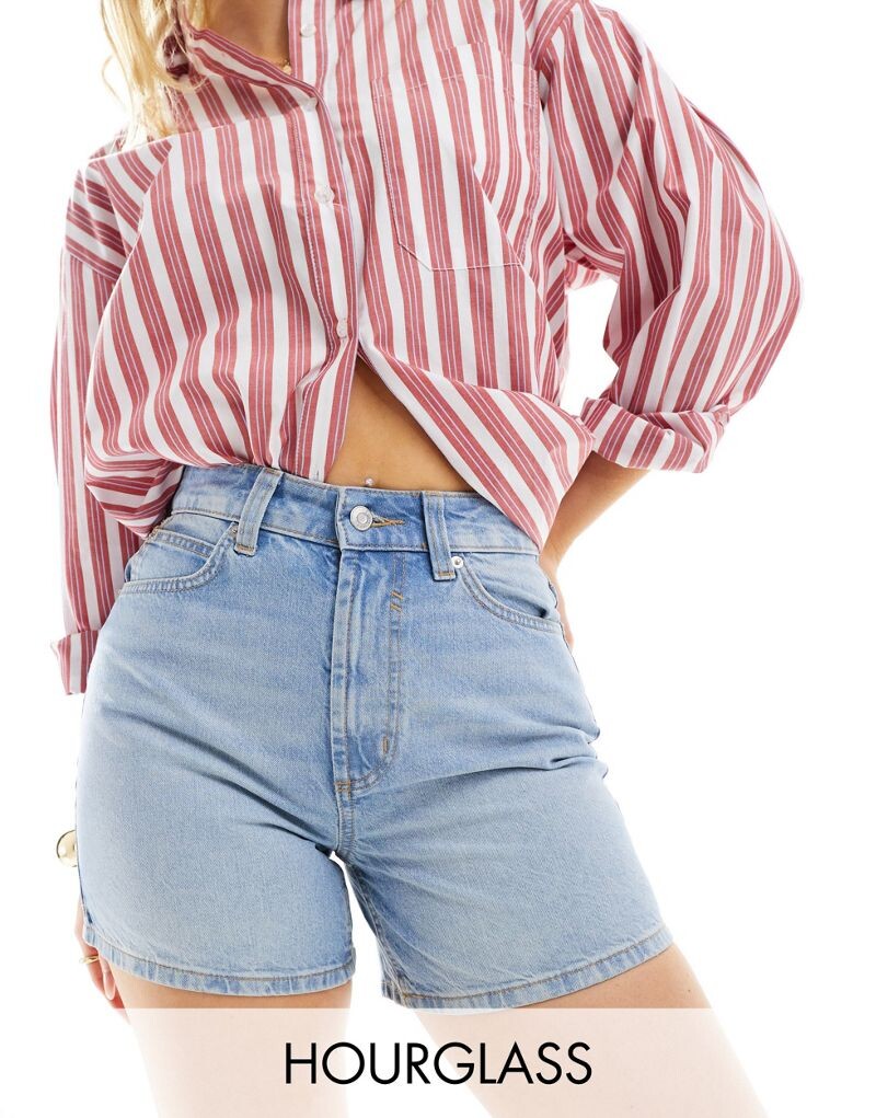 

Голубые джинсовые шорты для папы ASOS DESIGN Hourglass