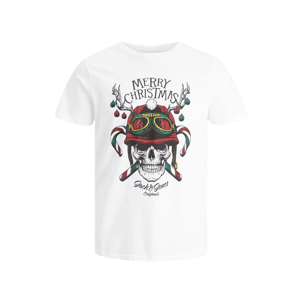 

Белая хлопковая футболка Jack & Jones