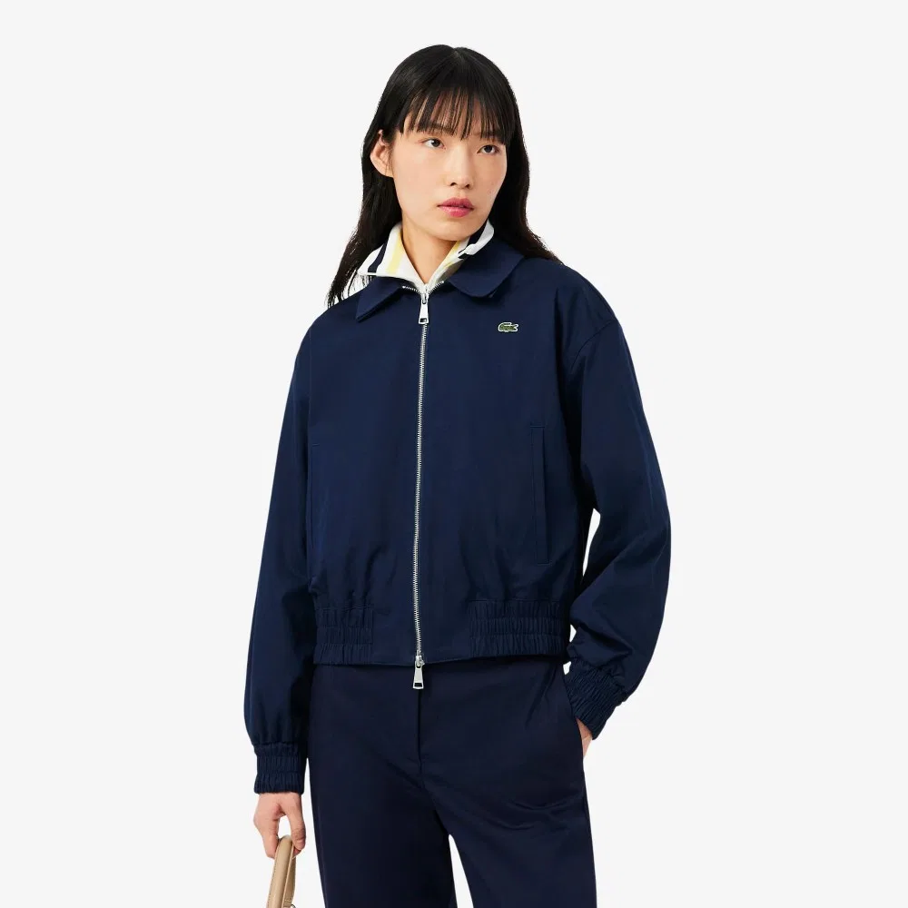 Куртка Lacoste Коуч из габардина, тёмно-синяя