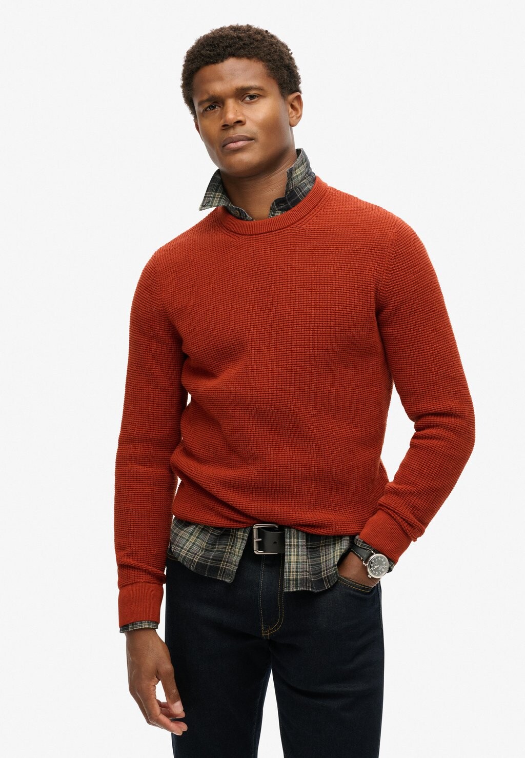 

Джемпер TEXTURED CREW Superdry, оранжевый