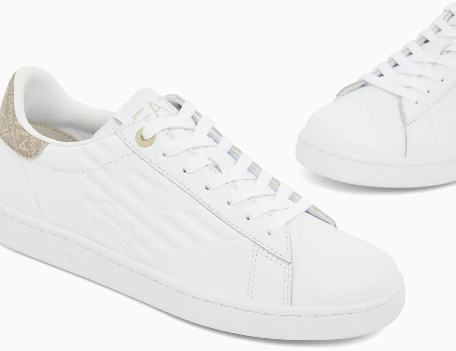 EA7 Emporio Armani Classic CC 7X000331AF10848 8033995868289-47 Мужские кроссовки, White Beige — фото 3