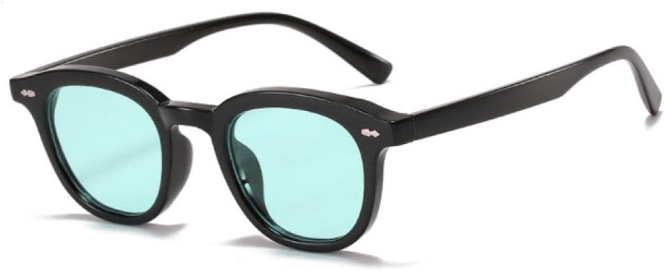 

Модные круглые солнцезащитные очки для женщин в винтажном стиле с заклепками, декоративные очки желейного цвета, защита от УФ-излучения UV400, мужские солнцезащитные очки с леопардовым принтом, L18338 generic, Black Green