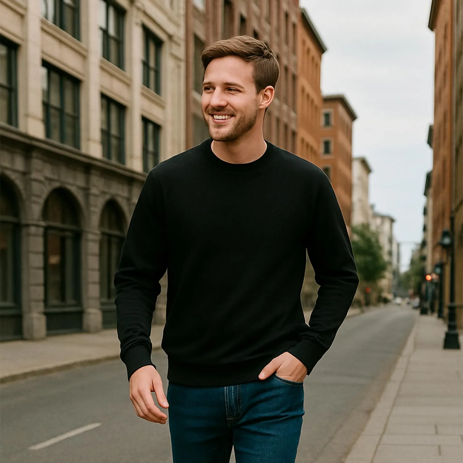 

Мужской мягкий и уютный свитшот Crewneck, Heavy Blend, в 33 цветах, размеры S-5XL Jnriver